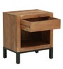 Tiber Solid Wood Night Stand in Natural Acacia Finish