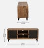 Tiberi Solid Wood TV Console In Natural Finish For TVs Up To 55"