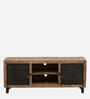 Tiberi Solid Wood TV Console In Natural Finish For TVs Up To 55"
