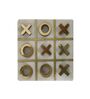Tic Tac Toe White Stone & MDF Knots & Crosses