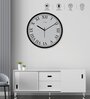 Tic Toc Black & Grey Plastic Wall Clock
