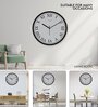 Tic Toc Black & Grey Plastic Wall Clock