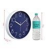 Tic Toc Blue & White Plastic Wall Clock