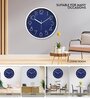 Tic Toc Blue & White Plastic Wall Clock