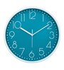 Tic Toc Blue & White Plastic Wall Clock