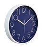 Tic Toc Blue & White Plastic Wall Clock