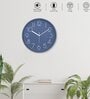 Tic Toc Blue & White Plastic Wall Clock