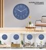 Tic Toc Blue & White Plastic Wall Clock