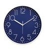 Tic Toc Blue & White Plastic Wall Clock