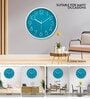 Tic Toc Blue & White Plastic Wall Clock