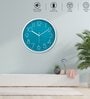 Tic Toc Blue & White Plastic Wall Clock