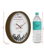 Tic Toc Brown & White Plastic Wall Clock