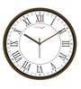 Tic Toc Brown & White Plastic Wall Clock