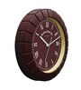 Tic Toc Brown Plastic Wall Clock