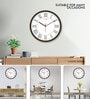 Tic Toc Brown & White Plastic Wall Clock