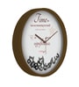 Tic Toc Brown & White Plastic Wall Clock