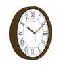 Tic Toc Brown & White Plastic Wall Clock