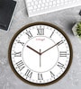 Tic Toc Brown & White Plastic Wall Clock