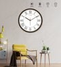 Tic Toc Brown & White Plastic Wall Clock