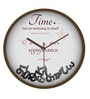 Tic Toc Brown & White Plastic Wall Clock