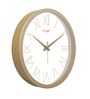 Tic Toc Gold & White Plastic Wall Clock