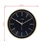 Tic Toc Black & Gold Plastic Wall Clock