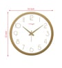 Tic Toc Gold & White Plastic Wall Clock