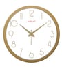 Tic Toc Gold & White Plastic Wall Clock