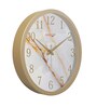 Tic Toc Gold & White Plastic Wall Clock