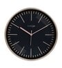 Tic Toc Black & Gold Plastic Wall Clock