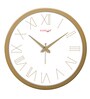 Tic Toc Gold & White Plastic Wall Clock