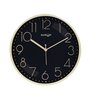 Tic Toc Black & Gold Plastic Wall Clock
