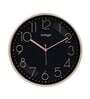 Tic Toc Black & Gold Plastic Wall Clock