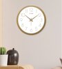 Tic Toc Gold & White Plastic Wall Clock