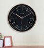 Tic Toc Black & Gold Plastic Wall Clock