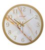 Tic Toc Gold & White Plastic Wall Clock