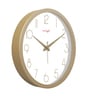 Tic Toc Gold & White Plastic Wall Clock