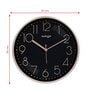 Tic Toc Black & Gold Plastic Wall Clock