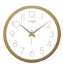 Tic Toc Gold & White Plastic Wall Clock