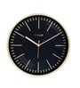Tic Toc Black & Gold Plastic Wall Clock