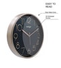 Tic Toc Black & Gold Plastic Wall Clock