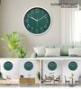 Tic Toc Green & White Plastic Wall Clock