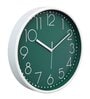 Tic Toc Green & White Plastic Wall Clock