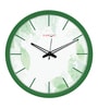 Tic Toc Green & White Plastic Wall Clock
