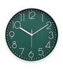Tic Toc Green & White Plastic Wall Clock