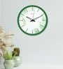 Tic Toc Green & White Plastic Wall Clock