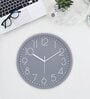 Tic Toc Grey & White Plastic Wall Clock