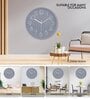 Tic Toc Grey & White Plastic Wall Clock
