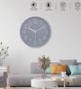 Tic Toc Grey & White Plastic Wall Clock