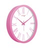 Tic Toc Pink & White Plastic Wall Clock